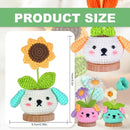 RoseFlower Crochet Kit for Beginners, 4 Pack Potted Plants Crochets Starter Kits with Step-by-Step Video Tutorials, DIY Craft Knitting Crochet Animals Set for Kids Adult by TinyTreasures Baby Boutique