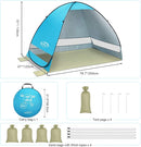 G4Free Large Pop up Beach Tent for 3-4 Person, UPF 50+ Automatic Sun Shelter Canopy Portable Outdoor Cabana Sun Umbrella by TinyTreasures Baby Boutique