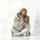 Willow Tree Cozy, Close Together, we Three, Loving Embrace from Mother, Grandmother, Caregiver, Nanny, Depicts Playful Relationship and Imaginative Play, Sculpted Hand-Painted Figure by GreenHaven Gardens