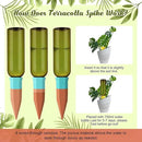 12 Pack Plant Watering Devices Include 6 Terracotta Self Watering Spikes and 6 Pcs 26 oz Plastic Bottles, Slow Release Vacation Insert Automatic Plant Waterer Device (Mixed Colors) by GreenHaven Gardens