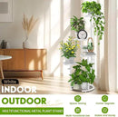 TOSKING 5 Tier Metal Plant Stand Indoor, Plant Shelf, Corner Shelf Flower Pot Stand for Outdoor Plant Stand for Living Room Balcony Garden Patio Bedroom (White, 38in) by GreenHaven Gardens
