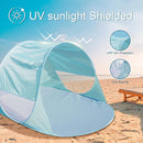 Action Air UPF 50+ Pop Up Beach Tent for 2-3 People, Instant Sun Shelter with 360°Ventilation, Water-Resistant Canopy, Lightweight & Portable Sun Shade for Beach, Camping, Sports (Green) by TinyTreasures Baby Boutique