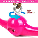 Ninja-Twister Swing Spins Set: Slackline Attachments - 360° Handle Twist-Spin Flips Toy Activate Ninja Powers - Ninja Warrior Accessories - Kids Ninja Hang Toys for Playground Backyard,Pink by TinyTreasures Baby Boutique