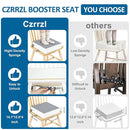 Toddler Booster Seat for Dining Table Chair,Non-Slip Bottom Baby Kid Booster Seat for Dining Table,2 Adjustable Straps,Portable Booster Seat for Table Travel Booster Seat for Toddler(Grey+White) by TinyTreasures Baby Boutique