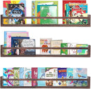 AZSKY Nursery Book Shelves Deep Walnut Wall Mount Floating Book Shelf for Bedroom Wooden Wall Book Shelf Children Kids Toddler Wall Bookshelf 36 Inch a Set of 3 Same Sizes by TinyTreasures Baby Boutique