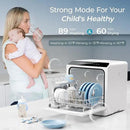 EUHOMY Countertop Dishwasher with 5L Built-in Water Tank& Inlet Hose Portable Mini Dishwashers with 6 Programs for Small Apartments, Dorms and RVs,High-Temp& Air-Dry Function, No Hookup Needed by CozyNest Decor