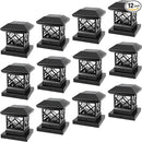 TWINSLUXES Solar Post Cap Lights Outdoor - Waterproof LED Fence Post Solar Lights for 3.5x3.5/4x4/5x5 Wood Posts in Patio, Deck or Garden Decoration Warm Light… (12 Pack) by GreenHaven Gardens
