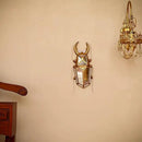 Decorative Bug Insects Beetle Mirrors - Gold Resin and Glass Wall Decor, Perfect for Victorian and European Themed Homes (Sheep Horn Beetle) by CozyNest Decor