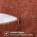 MIULEE Pack of 2 Fall Couch Throw Pillow Covers 18x18 Inch Burnt Orange Farmhouse Decorative Pillow Covers with Stitched Edge Soft Chenille Solid Dyed Pillow Covers for Sofa Bed Living Room by CozyNest Decor