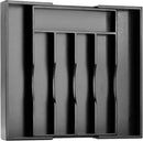 Bellsal Black Silverware Organizer Kitchen Drawer Organizer Expandable Bamboo Utensil Holder Cutlery Tray for Kitchen Utensil and Flatware Bedroom Office by CozyNest Decor