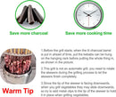 Stainless Steel Smokeless Barbecue Surround Charcoal Grill, Portable kebabs Charcoal Grill with Grilling Accessories Set, Diameter 15.4 inch/28 Kabob Skewer by GreenHaven Gardens