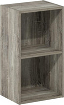 Furinno Luder Bookcase / Book / Storage, 2-Tier Cube, French Oak by TinyTreasures Baby Boutique