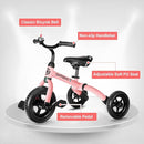 Ancaixin 3 in 1 Toddler Tricycles for 2-5 Years Old Boys and Girls with Detachable Pedal and Bell, Foldable Baby Balance Bike Riding Toys for 2+ Kids, Child Birthday Christmas New Year Gift Pink by TinyTreasures Baby Boutique