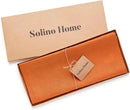 Solino Home Linen Pumpkin Table Runner 48 Inches - 100% Pure Linen Farmhouse Short Table Runner 14 x 48 Inch Ideal for Dresser and Coffee Tables - Fete - Fall, Autumn, Halloween, Thanksgiving by CozyNest Decor