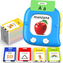 Kidzdo 520 Bilingual Spanish English Talking Flash Cards, Christmas Birthday Gifts for 2 3 4 5 6 Year Old Boys, Montessori Pocket Speech Therapy Toys, Portable Toddlers Toys for Ages 2-6 Kids, Blue by TinyTreasures Baby Boutique