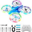 053Drone for Kids,Colourful LED RC Drone, Drone kids for Beginners,3D Flips,Altitude Hold, Propeller Full Protect,Mini drone Toy With 3 Batteries, Great Gift Toy for Boys and Girls by TinyTreasures Baby Boutique