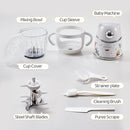 Baby Food Maker - Food Puree Processor, Fruits, Vegetables, Meats and Potatoes Mini Food Blender, Suitable for Avocados, Grapes and Strawberries Space Silver, 10 oz Gift Package by TinyTreasures Baby Boutique