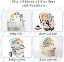Musical Baby Stroller Arch, Travel Car Seat Toys, Baby Play Arch Crib Accessory, Mobile for Bassinet, Pram Activity Arch Bar for Babies Infants by TinyTreasures Baby Boutique
