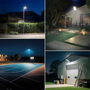 2 Pack Solar Street Lights Outdoor Waterproof 6500K 13000LM LED Solar Flood Lights Dusk to Dawn Parking Lot Light with Motion Sensor and Remote Control for Commercial Area Lighting Yard by GreenHaven Gardens