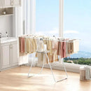 APEXCHASER Clothes Drying Rack, Oversized Drying Rack Clothing with Height-Adjustable, Foldable Gullwings Metal Laundry Rack, Indoor Outdoor Use, No Assembly, White by CozyNest Decor