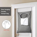 XL Hanging Laundry Hamper, Extra Large Tear-resistance Door Hamper with 2 Types Hooks for Dirty Clothes, Save Bathroom Space Hanging Laundry Bag (36.5x 22 Inch,Grey) by CozyNest Decor