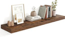 Heimlove 48" Floating Shelves for Wall,10 Deep Rustic Brown Wood Display & Storage Wall Shelves with Heavy Duty Brackets for Bathroom,Bedroom,Kitchen,Living Room,Office by CozyNest Decor