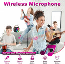 Mini Karaoke Machine, Portable Bluetooth Karaoke Speaker with 2 Wireless Mics for Kids and Adults, Birthday Gifts for Girls and Boys 3-12+ Years Old Birthday Party Home Black by TinyTreasures Baby Boutique