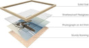 HAUS AND HUES Natural Oak Wood Gallery Wall Tabletop Frames Made with Real American Oak and Shatter-free Plexiglass - Set of 6 (Four 4x6, Two 5x7, Framed Beige) by CozyNest Decor