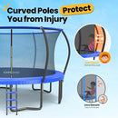 ORCC 1200LBS Weight Capacity Trampoline 16 15 14 12 10 8 FT for Kids with Safety Enclosure Net for Children Adults Outdoor Yard Trampolines by TinyTreasures Baby Boutique