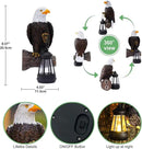 Eagle Tree Hugger with Solar Lantern - 8 Inch Resin Eagle Statue for Outdoor Garden Decor - Ideal Eagle Housewarming & Birthday Gifts for Grandma Mom Women by GreenHaven Gardens