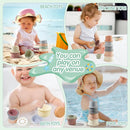 Baby Bath Toys for Kids Ages 1-3, 14 PCS Mold Free Bath Toys for Toddler with Stacking Cups & Bath Spoons, Bathtub Water Toys for Babies 6-12 Months Early Learning Educational Gifts by TinyTreasures Baby Boutique
