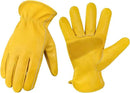 DULFINE Leather Work Gloves for Men & Women, Reinforced Durable Gardening Gloves,Cowhide Work Gloves,Puncture & Cut Resistant by GreenHaven Gardens