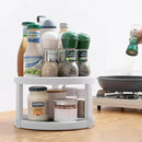 Lazy Susan Organizer, 2 Tier Non Skid Spice Rack Turntable,360 Degree Rotating Seasoning Organizer, 10-Inch Spinning Organizer for Pantry Cabinet, Kitchen, Countertop, Vanity Display Stand by CozyNest Decor