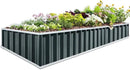 KING BIRD Raised Garden Bed 101" x 36" x 12" 4 Installation Methods for DIY Galvanized Steel Metal Planter Kit Box with 2 Pairs of Gloves (Dark Grey) by GreenHaven Gardens