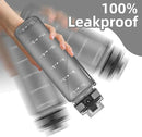 OLDLEY 32 oz Water Bottle, Motivational Water Bottle with Time Marker, Sports Water Bottle With Strap, Leakproof & BPA Free Large Water Bottles for School, Gym, Travel, Outdoor, Tritan,Gray by CozyNest Decor