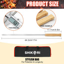 SHIKORI Kabob Skewers,BBQ Barbecue Skewers,Stainless Steel Sticks,17 Inch Heavy Duty Large Wide Reusable,with Nonslip Wooden-16 Pcs by GreenHaven Gardens
