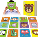 Alphabet ABC Flash Cards with Animal Masks, 26 Pcs Animal mask Alphabet Cards, Interactive Education Games, Learn Letters, English Phrases(Colorful) by TinyTreasures Baby Boutique