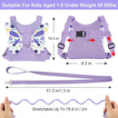 Accmor Toddler Harness Leash, Cute Butterfly Kids Leash + Anti Lost Wrist Link for Outdoor Travel, Mini Child Walking Harness Wristband Assistant Strap Belt for Baby Girls (Purple) by TinyTreasures Baby Boutique