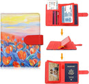 Melsbrinna RFID Passport Holder for Travel, Unisex Adults, Red, PU Leather, RFID Blocking, Passport Cover by TinyTreasures Baby Boutique