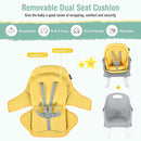 HONEY JOY 8 in 1 Baby High Chair, Convertible Highchair for Babies and Toddlers/Table and Chair Set/Building Block Table/Booster Seat/Stool/Toddler Chair with Safety Harness(Yellow) by TinyTreasures Baby Boutique