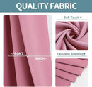 ChrisDowa Grommet Room Darkening Curtains for Bedroom and Living Room - 2 Panels Set Thermal Insulated Blackout Curtains (Pink, 52W x 54L) by CozyNest Decor