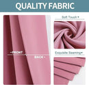 ChrisDowa Small Window Curtains 40 inches Long for Bedroom - Grommet Short Thermal Insulated Room Darkening Curtains for Kitchen (2 Panels, Pink, 29 x 40 Inch) by CozyNest Decor