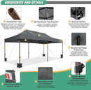 COBIZI 10x20 Pop Up Canopy Tent Heavy Duty with 6 Removable Sidewalls, Commercial Heavy Duty Pop Up Tent for Parties All Weather Waterproof and UV 50+ Wedding Tent with Roller Bag(Legs Upgraded) by GreenHaven Gardens