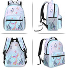 Girls Mermaid Backpack, Girl's Dreamy Underwater World School Bag with Jellyfish & Starfish Prints, Kawaii Lightweight Bookbag for Girls Boys Age 5-12, Ideal for School Travel Outdoor Hiking by TinyTreasures Baby Boutique