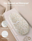 Blissful Diary Muslin Baby Changing Pad with Waterproof Lining Foam, Baby Changing Table Pad with Cover for Dressers (Botanical Leaf, Avocado) by TinyTreasures Baby Boutique