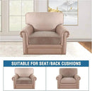 H.VERSAILTEX Velvet Stretch Couch Cushion Cover Plush Cushion Slipcover for Chair Cushion Furniture Protector Seat Cushion Sofa Cover (1 Piece Armchair Cushion Covers, Taupe) by CozyNest Decor