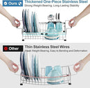 GSlife in Sink Dish Drying Rack - Stainless Steel Capacity Expandable Over The Sink Dish Drainer with Lock Knob and Utensil Holder for Kitchen Sink, 10.8"-17.9" L x 12.8" W, Silver by CozyNest Decor