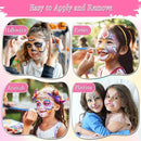 Face Painting Kit for Kids, 27 Colors Non-Toxic Paint with Brushes, 16 Crayons, 6 Reusable & 40 Sticky Stencils, Face Gems, Tattoos for Cosplay Parties & Halloween Makeup by TinyTreasures Baby Boutique