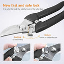 Garden Scissors for Plant, Tip Pruning Shears for Cutting Flowers, Trimming Plants, Bonsai and Fruits Picking (Black Bypass Blade Pruner) by GreenHaven Gardens