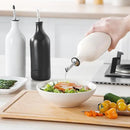 vancasso 20 Oz Ceramic Olive Oil Dispenser Bottle, Bottle Dispenser with Spout and Funnel for Kitchen,Suitable for Oil, Vinegar, Coffee Syrups & Other Liquids，Cream by CozyNest Decor